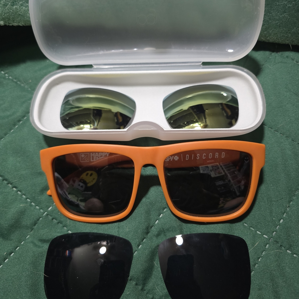 SPY Discord Orange Sunglasses with Extra Lenses